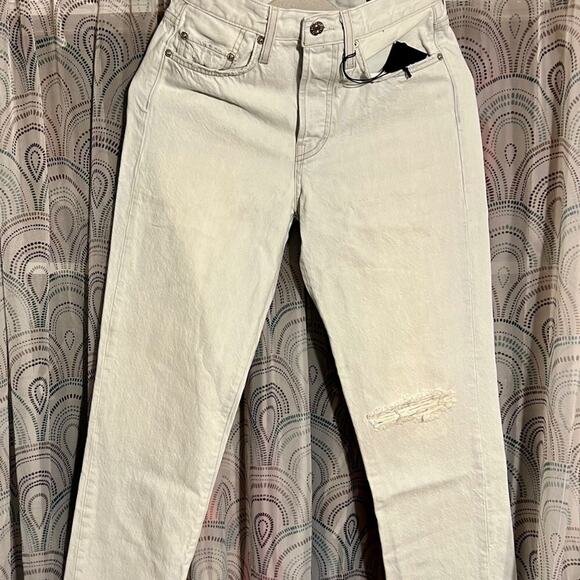 NWT Edwin Women's Cai Straight Leg Jeans High Hopes Light Blue Wash Sz 26 - Picture 2 of 9